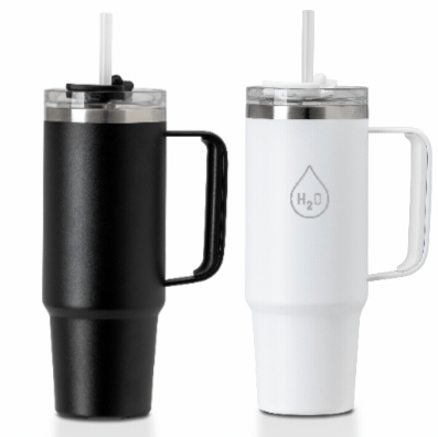 Grande 880ml Recycled Thermal Insulated Cup With Straw